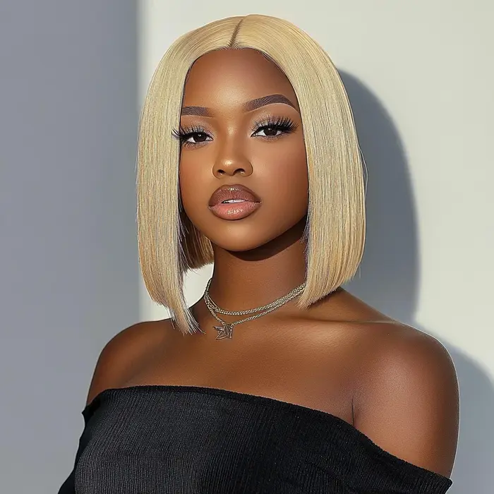 613 perruques de cheveux humains blonds pour les femmes 13x6x1