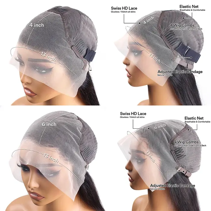 Perruque de cheveux humains blond miel perruques bouclées 13x6 Hd