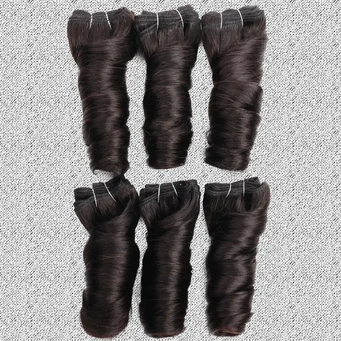 Extensions de cheveux humains ondulés naturels noirs de 8 à 12 pouces pour femmes