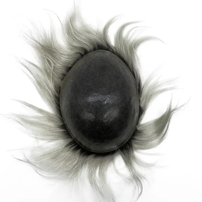 Cheveux humains toupet de couleur T de base de peau mince très frais