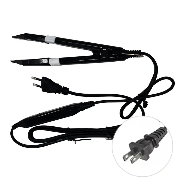 ​ Kit professionnel d'extensions capillaires à lumière UV, ensemble complet avec colle, machine de r