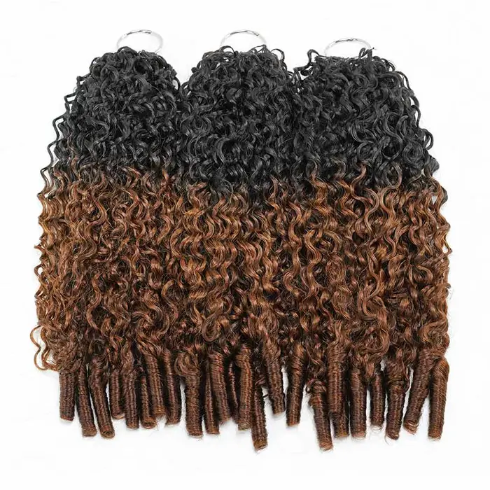 Extensions de tresses au Crochet en plumes bouclées birmans de 3e génération
