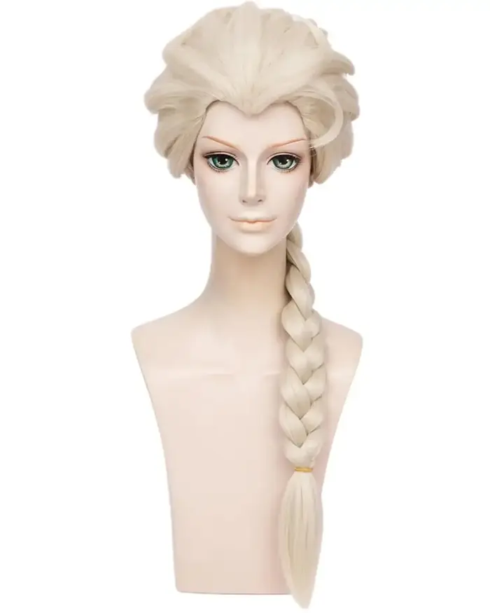 Perruque de princesse tressée Blonde longue