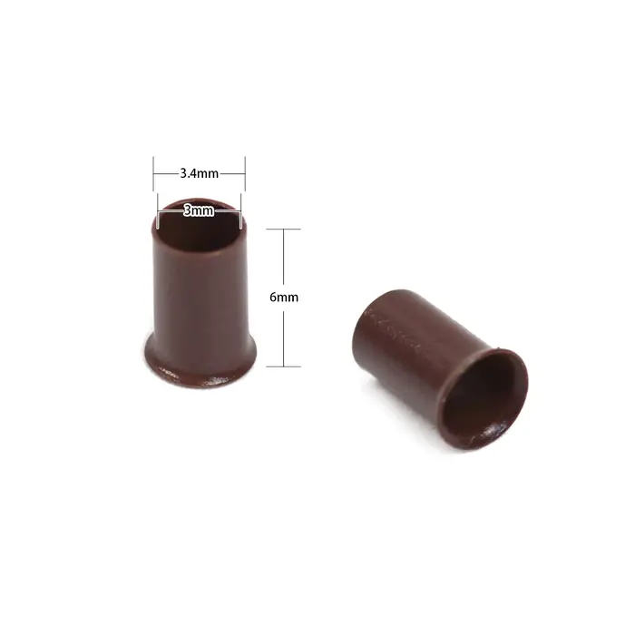 1000 pièces 3.4mm Extensions de cheveux anneaux Euro Lock évasé Tube de cuivre