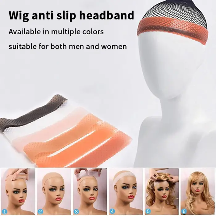 Bande de poignée de perruque élastique en Silicone