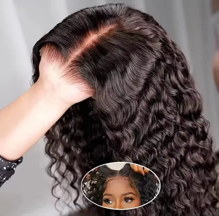 Perruque sans colle 7x5 Wear Go, 30-34 pouces, perruque frontale Deep Wave 13x6 sans colle HD, perru