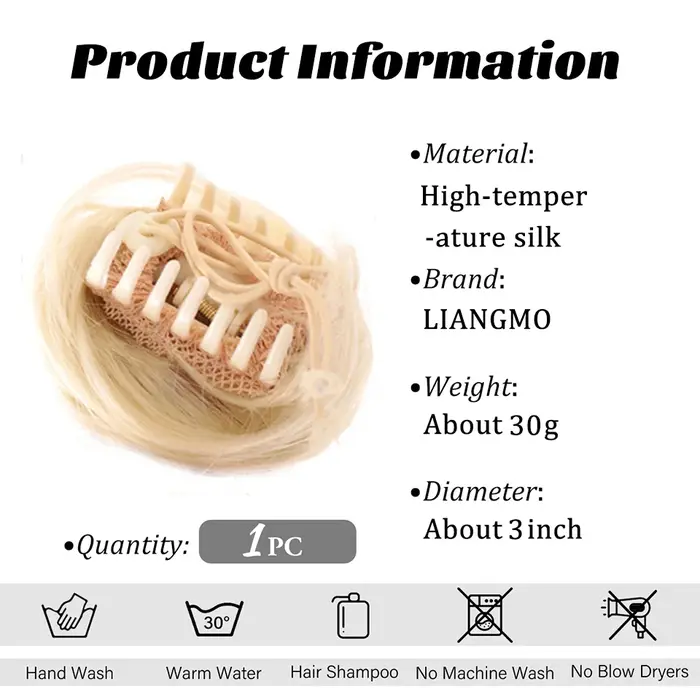 LM – Chignon synthétique bouclé pour femmes, postiche à griffes ombrées, chignons en désordre, pince
