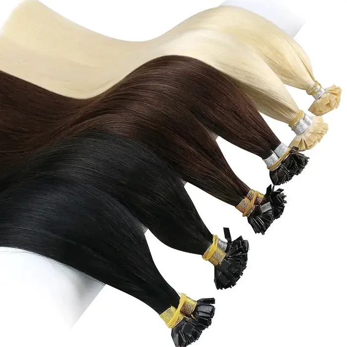 Ugeat Extensions de cheveux à pointe plate
