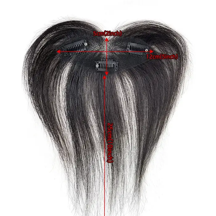 Extensions de cheveux naturels à clipser pour le front et les tempes