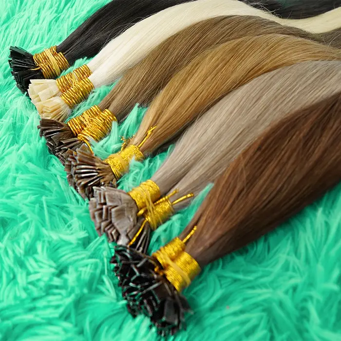 Cheveux Remy blonds naturels ombrés, 30 pouces, Extension de cheveux naturels lisses et soyeux, Fusion 50g, Capsules de kératine à pointe plate pour cheveux