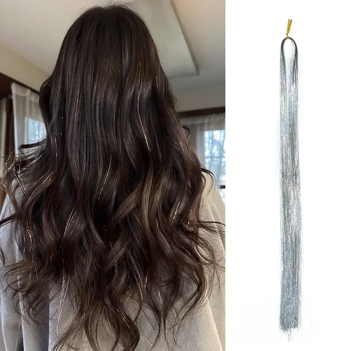 Extensions de cheveux en guirlandes scintillantes pour femmes et filles