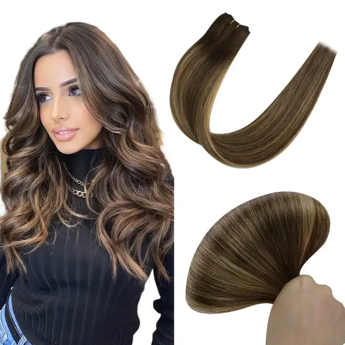 Moressoo-Bundles de cheveux humains vierges, Exetsnvoltage, Trame à la machine, Haute qualité, Natur