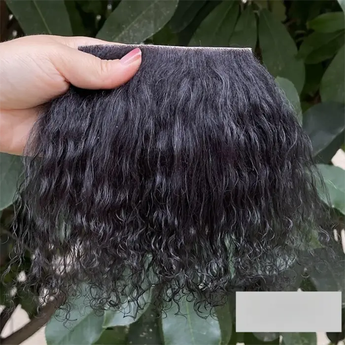 Extensions de cheveux en laine de mouton, fourrure de mongolie, rangée de fourrure d'agneau, Extensi