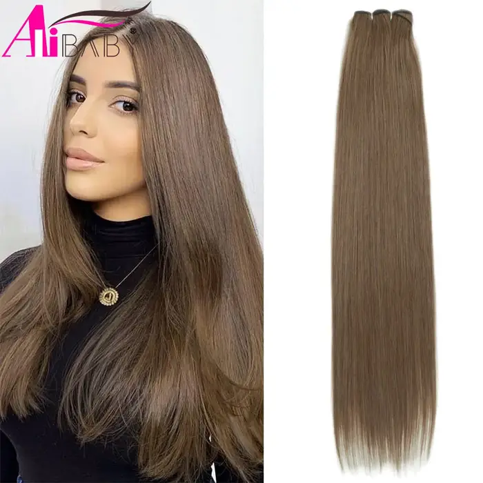 Alibaby cheveux raides paquets Extensions lisse Ombre cheveux tissage 26 pouces longs synthétiques c
