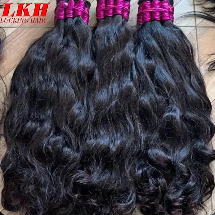 Mega Hair Cabelo Humano paquets de cheveux humains vietnamiens bruts pour tressage 100% non transformés sans trame