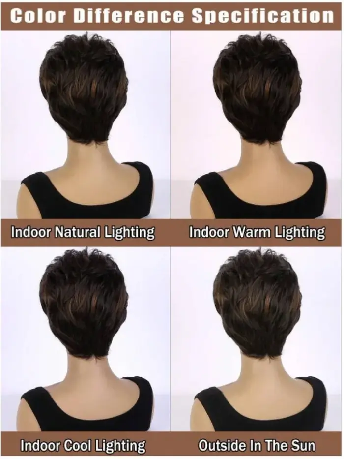 Perruque courte pour femme, perruque synthétique, non autocollante, résistante à l'usure, résistante