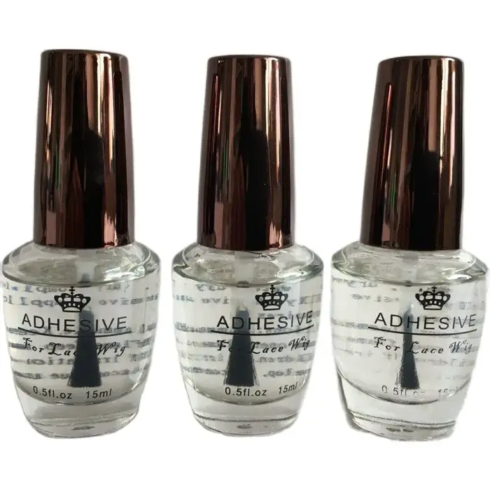 1 bouteille de colle pour perruque en dentelle de 0,5 Oz avec pinceau, colle adhésive pour perruque,