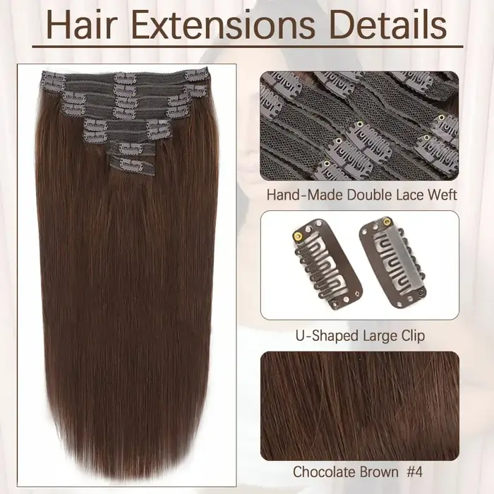 Extensions de cheveux à clipser
