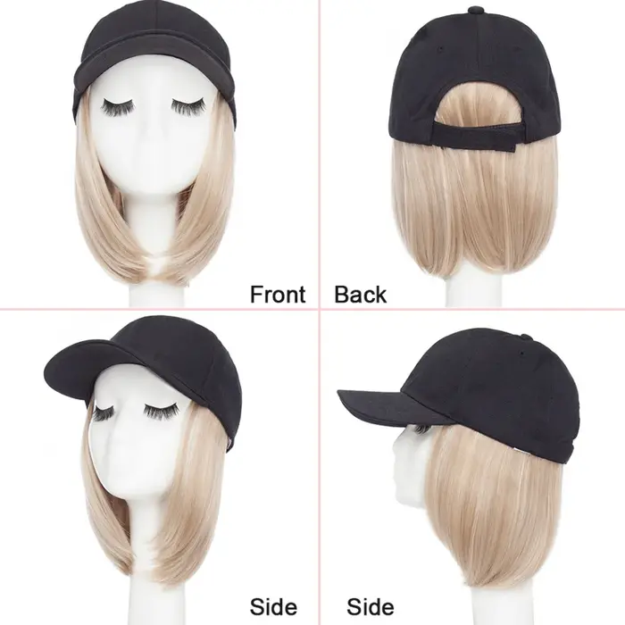 Casquette de Baseball avec Extensions de cheveux pour femmes