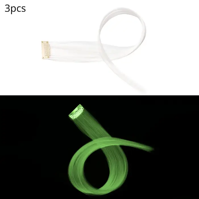 Extension capillaire synthétique lumineuse colorée néon