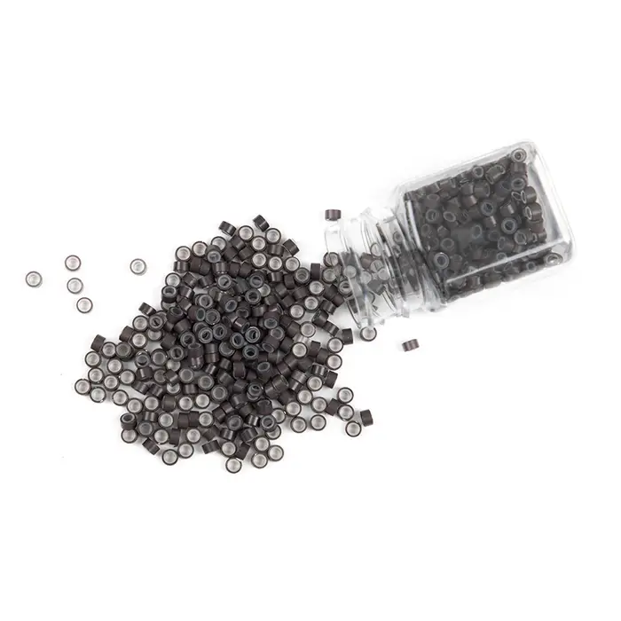 1000 pièces Extensions de cheveux Micro anneaux liens perles 5mm