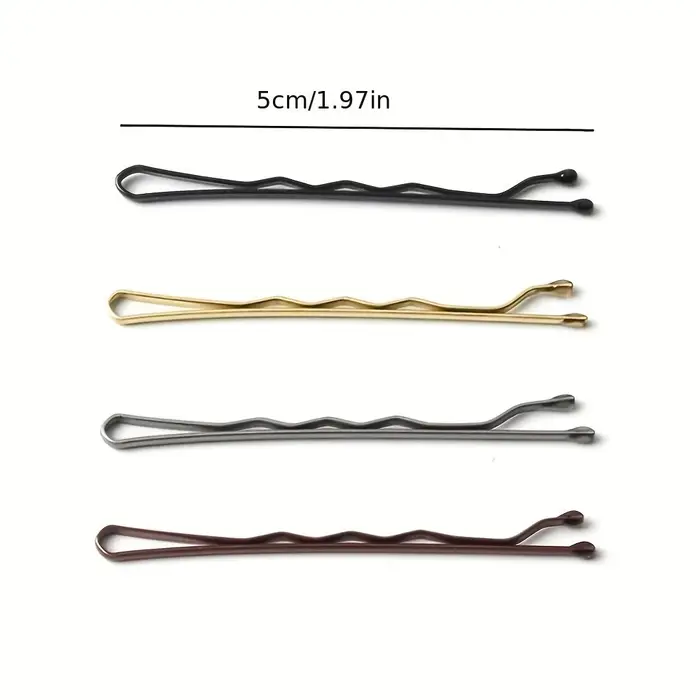 Lot de 100 pinces à cheveux en métal ondulé