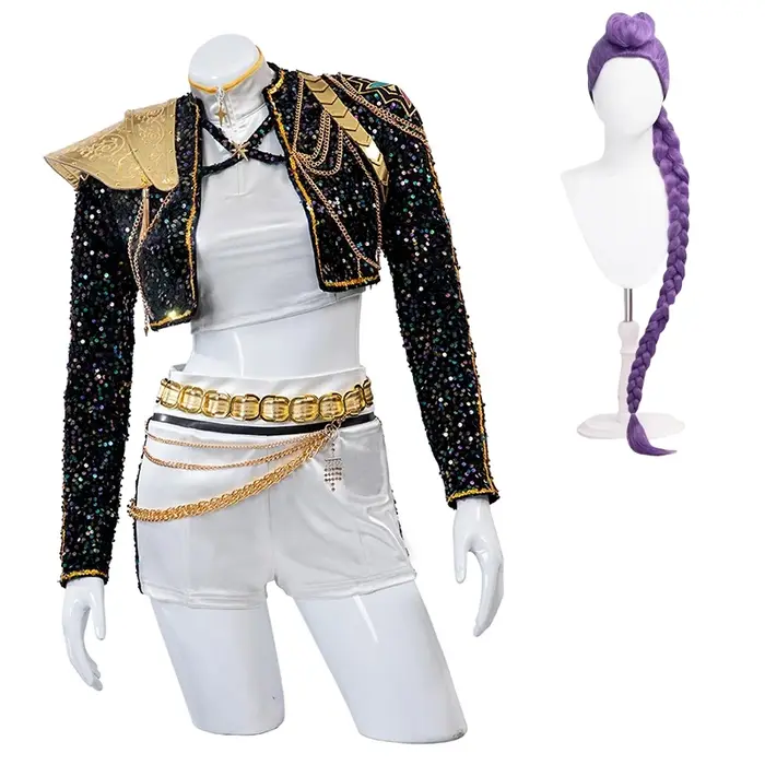 Perruque de Costume de Cosplay KPop Rumi pour Halloween