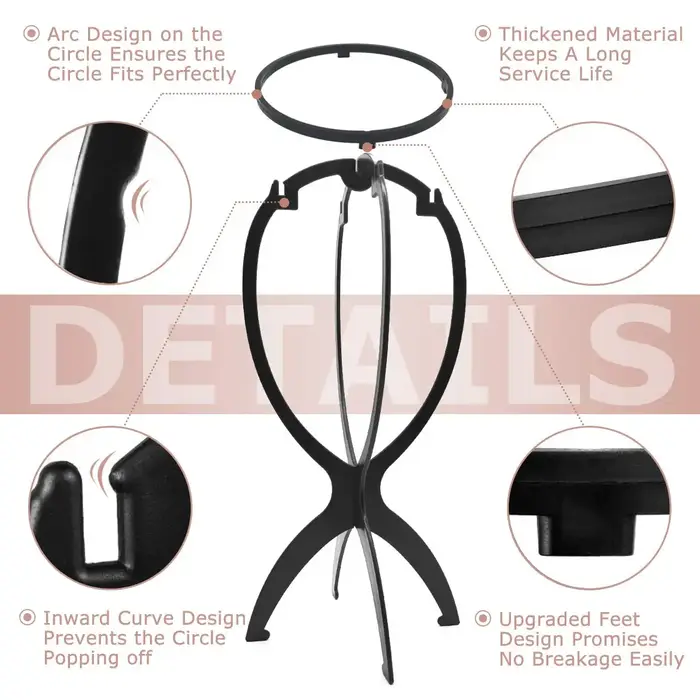 Support de perruque pliable