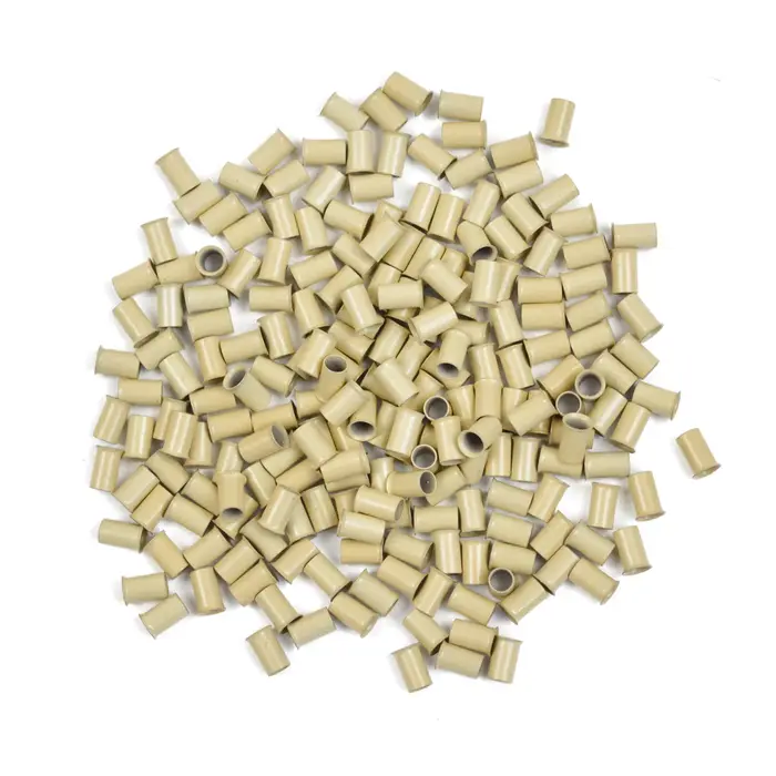 1000 pièces 3.4mm Extensions de cheveux anneaux Euro Lock évasé Tube de cuivre