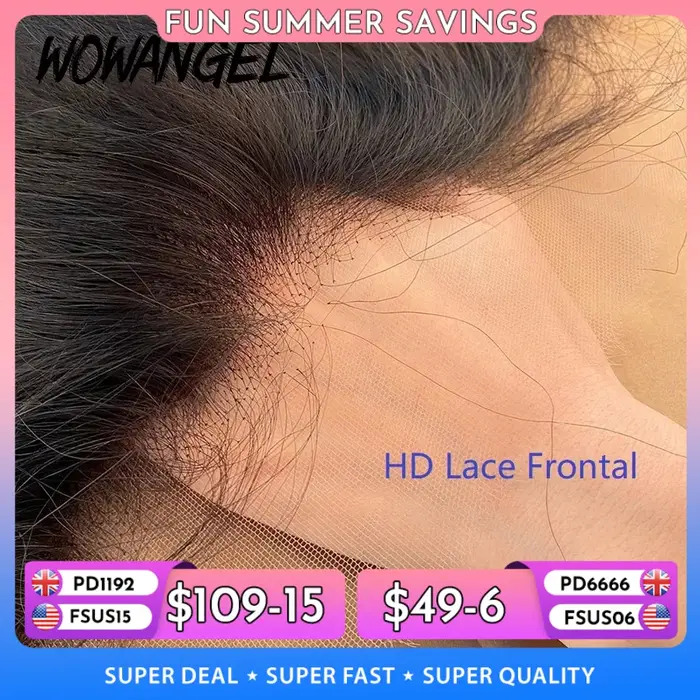 13x6 HD dentelle frontale Invisible HD transparente
