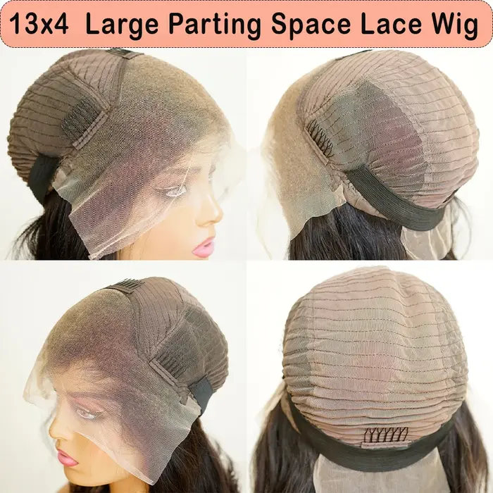 Perruque Lagos Hairline 1b4 Ombrée Colorée 13x4 Invisible Lace Frontal Loose Deep Wave Cheveux Humai