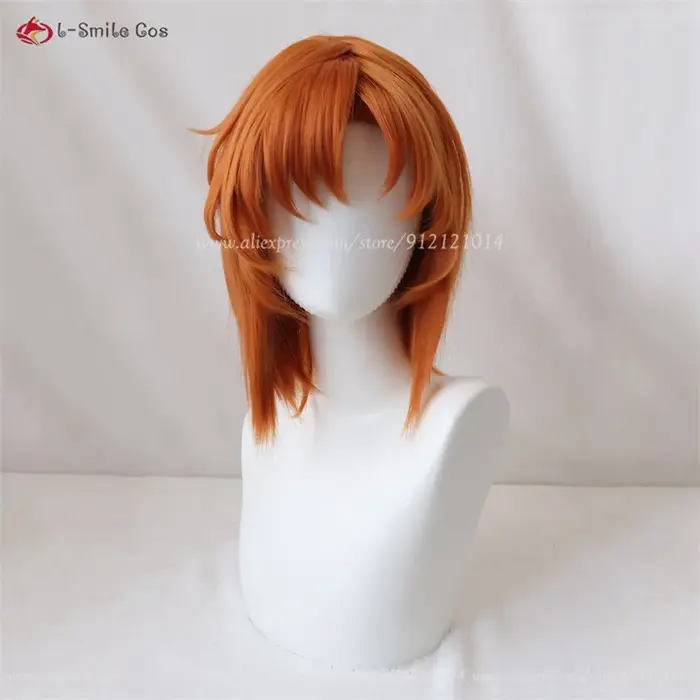 Ryugu Rena Cosplay perruque 35 cm Orange marron perruques