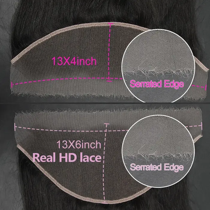 13x6 HD dentelle frontale Invisible HD transparente dentelle fondre peaux droites 6x6 5x5 HD fermetu