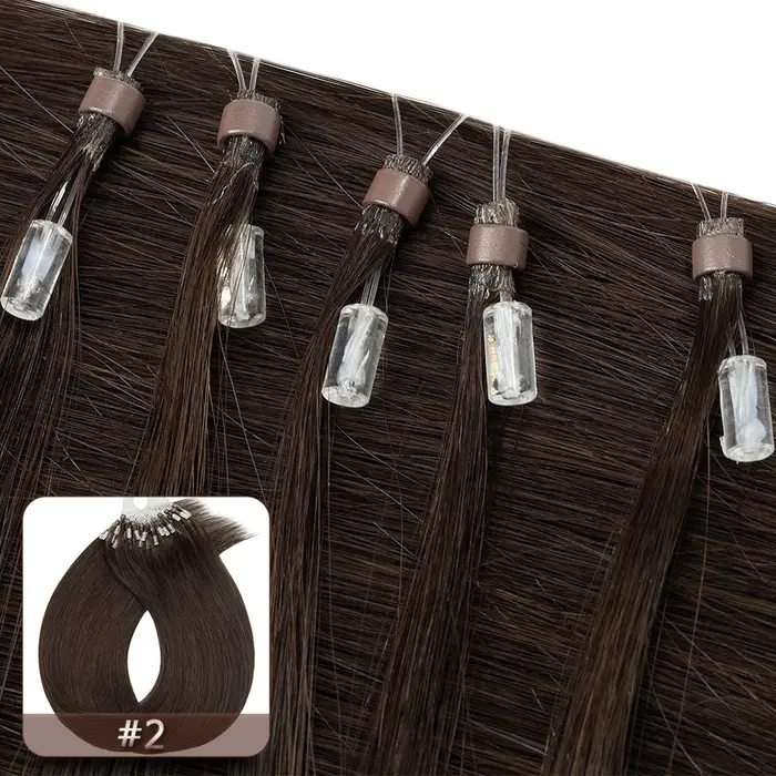 S-noilite 0.5g Micro boucle Extensions de cheveux humains extrémité saine Micro lien Micro anneau 10