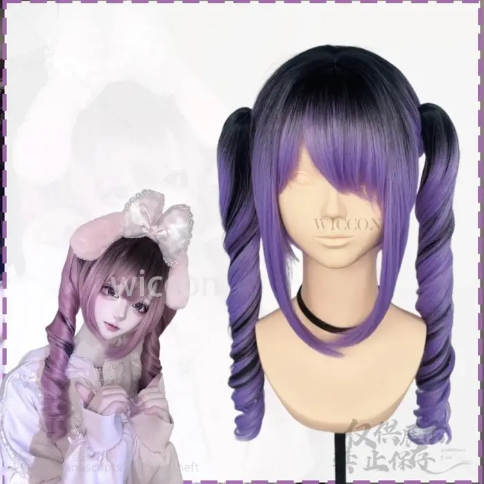 Perruque synthétique de Cosplay Anime Misamisa Jirai Kei pour filles