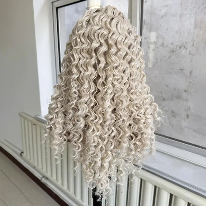 Perruque Lace Front Wig synthétique bouclée et profonde