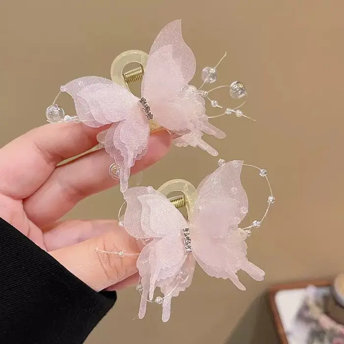 Barrettes à cheveux papillon pour femmes