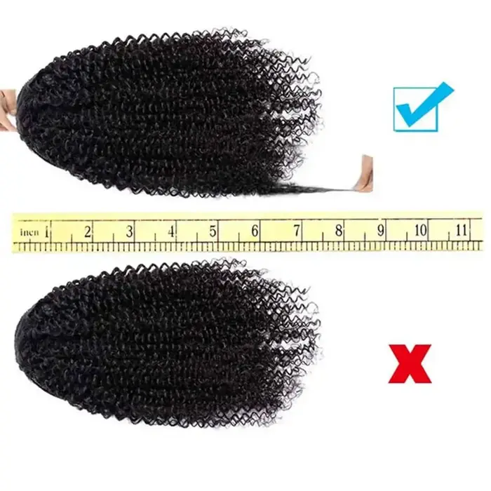 Queue de cheval en cheveux humains afro bouclés