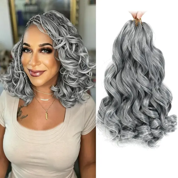 Cheveux bouclés français pour tresses