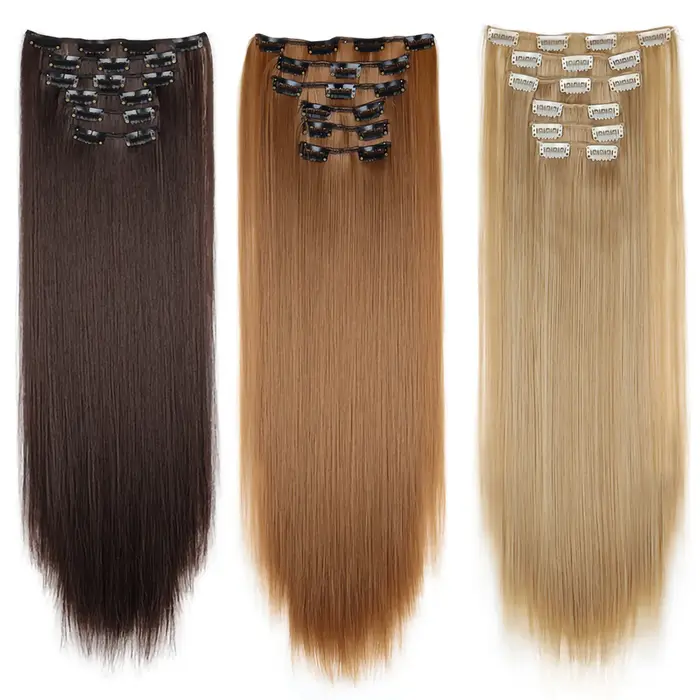 Extensions capillaires synthétiques longues et lisses