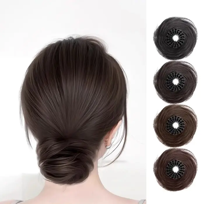 Chignon synthétique lisse à clipser