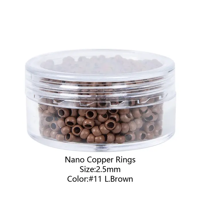 1000 pièces Extensions de cheveux anneau perles Micro maillons perles 2.5*1.5*2Mm Nano cuivre anneau