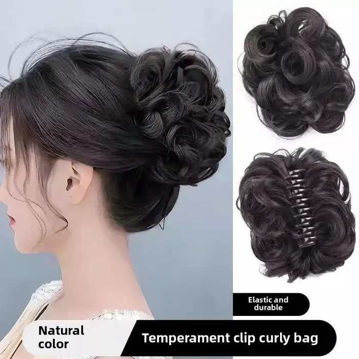 Perruque synthétique à bourgeons dorés, sac à cheveux torsadé, Texture Updo, sensation de tête arriè