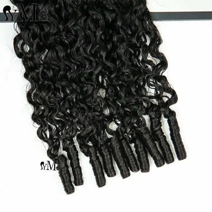 YMS 3C4A birman bouclés Invisible Crochet Extension de cheveux