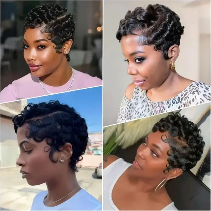 Perruque Lace Front Wig naturelle bouclée