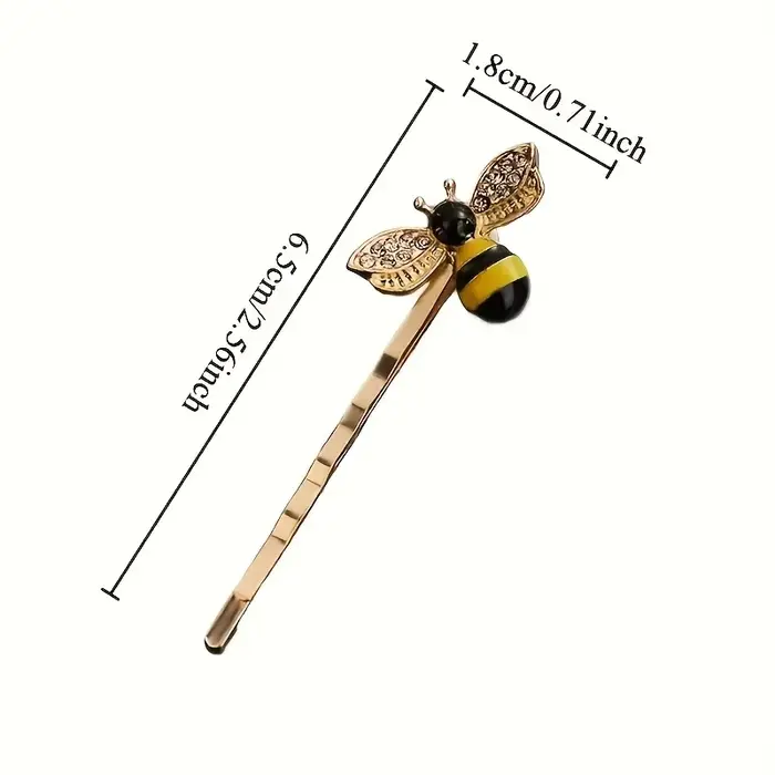 Ensemble de 4 pinces à cheveux abeille mignonnes et élégantes