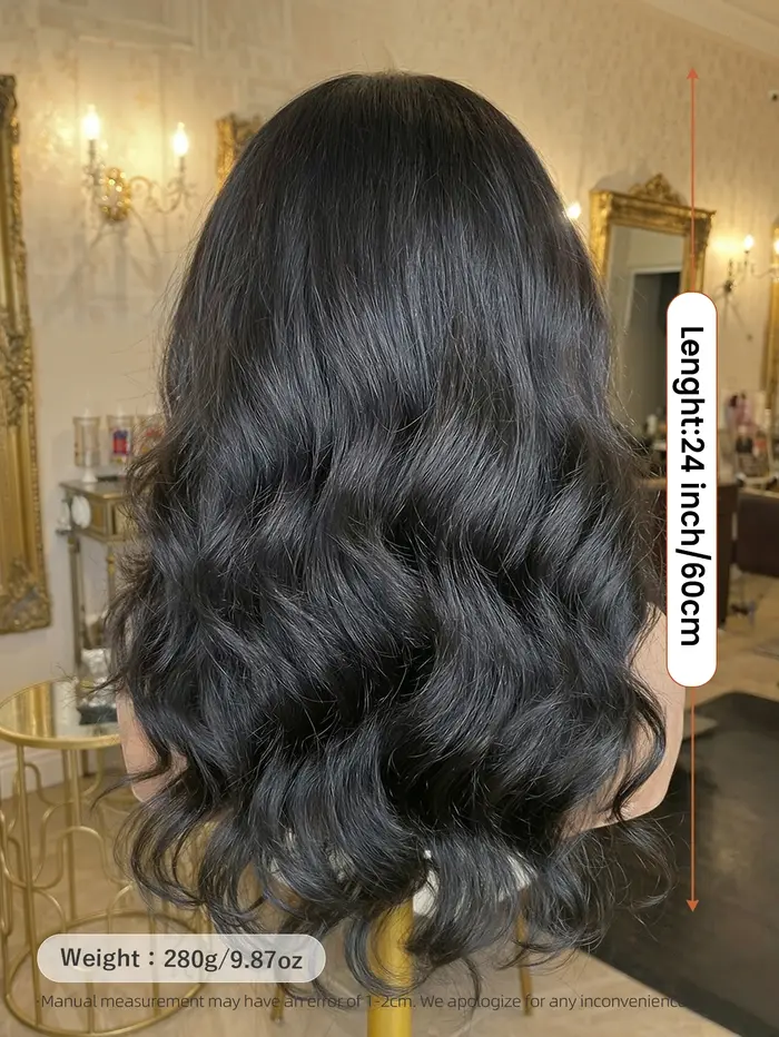 Perruque Lace Front en Cheveux Humains Mélangés et Synthétiques