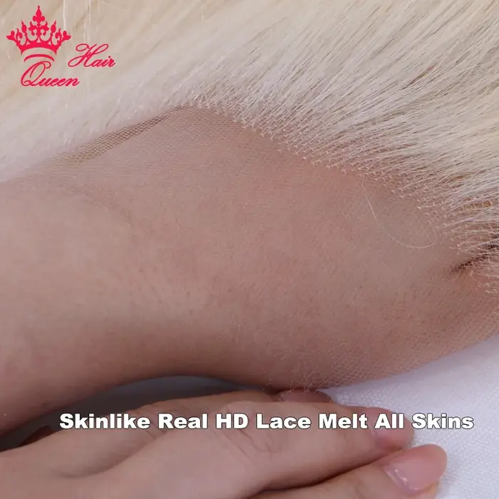 Queen Hair #613 Blonde Real HD Lace Frontal 13x6 13x4 Closure 6x6 5x5 HD Skinlike Melt Skins Lace St
