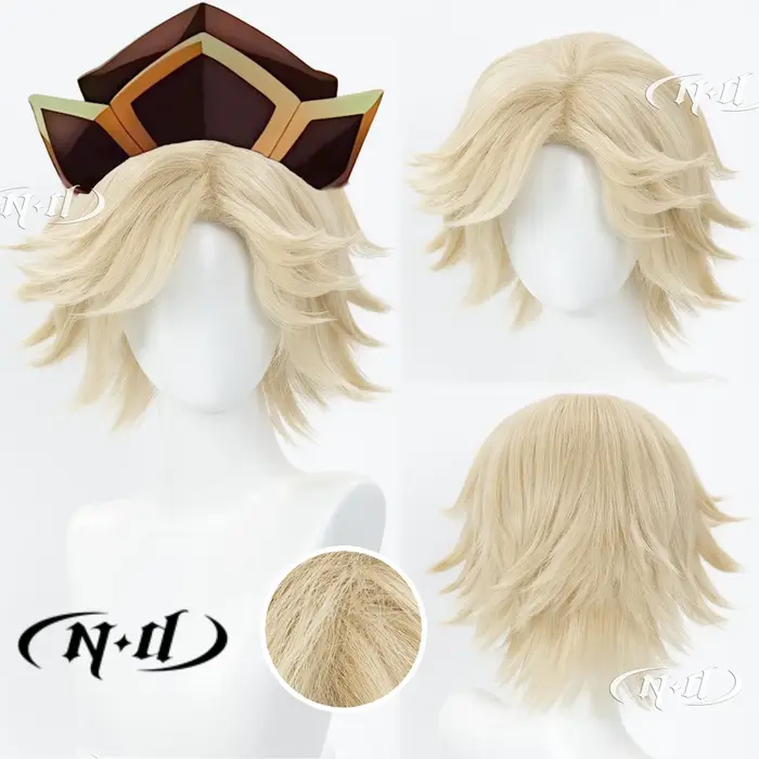 Perruques de cosplay ND Brand Douma Childhood Short Hair Kimetsuu pour Comic-con, Cosplayer, Hallowe