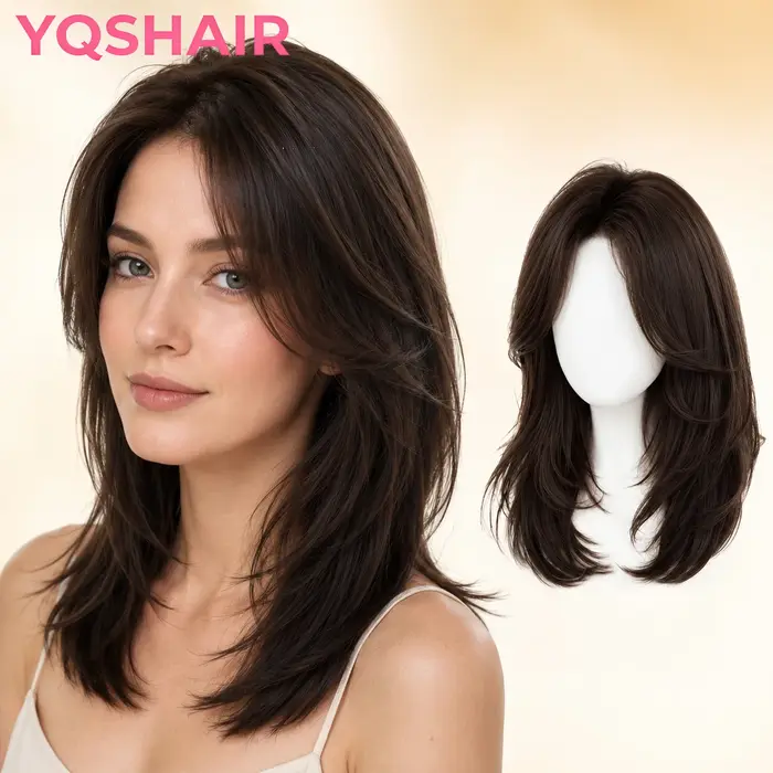 Perruque de cheveux humains en soie 6 "x 6"